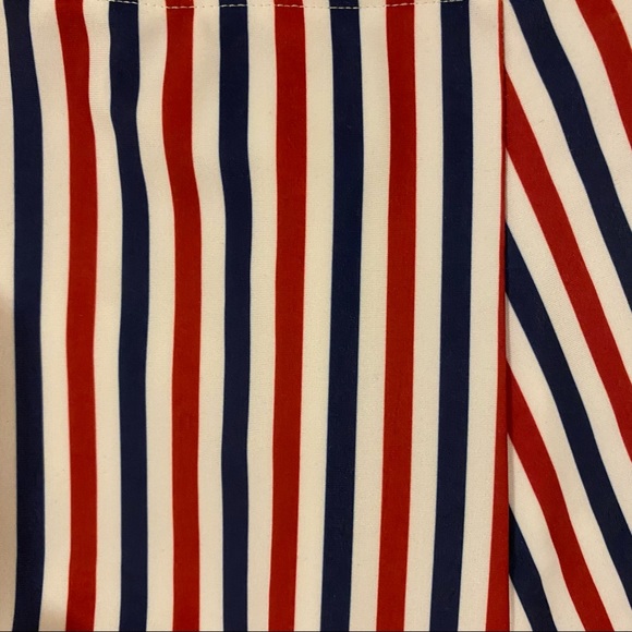 American Apparel Swim High Waisted Bathing Suit Bottoms Vertical Stripes - Picture 3 of 4